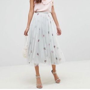 Embroidered Tulle Skirt